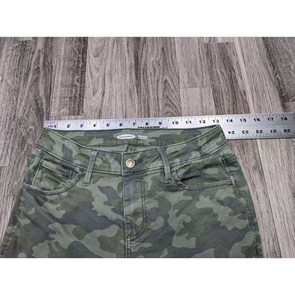 (3/$35) Old Navy Womens Size 4 Camouflage Camo Rockstar Olive Green Skinny Jeans - Picture 6 of 10